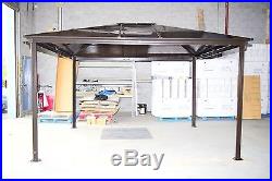 7mm Polycarbonate Roof Gazebo Casa 10x10 with Mosquito Netting Included
