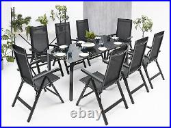 8+1 Sitzgruppe Gartenmöbel Gartengarnitur Tisch Stuhl Essgruppe Gartenset