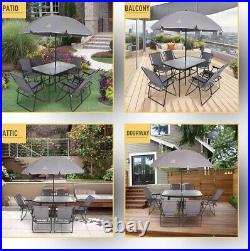 8 Piece Patio Dining Set, Garden Outdoor Furniture Table Set