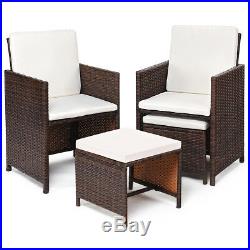 9 PCS Outdoor Patio Dining Set Rattan Wicker Furniture Garden Cushioned Cover
