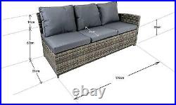 9 Seater Rattan Garden Furniture Outdoor Sofa Dining Table Set Conservatory
