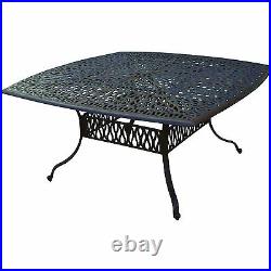 9 piece patio dining set cast aluminum outdoor furniture Elisabeth table seats 8