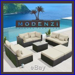 9pc Outdoor Patio Furniture Sectional Rattan Wicker Sofa Chair Couch Set xx