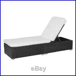 9pcs Patio Rattan Wicker Sofa Set Garden Furniture Lounger Chair Bed Cushioned