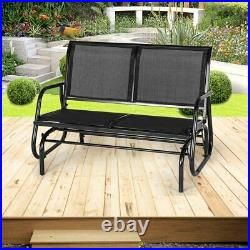 AECOJOY Outdoor Swing Glider Bench 2 Person Loveseat Patio Rocking Chair