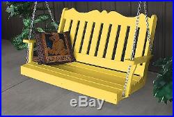 A&L Furniture Company Royal English Recycled Plastic 5ft Porch Swing