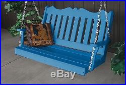A&L Furniture Company Royal English Recycled Plastic 5ft Porch Swing