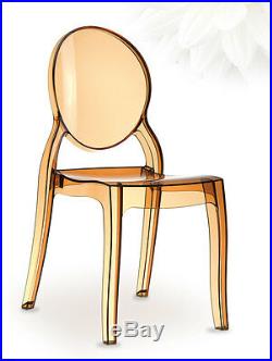 Acryl Plexiglas Ghost Stühle Elizabeth Rosa, Bernsteinfarben Oder Glasklar