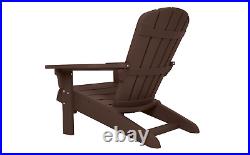 Adirondack Chair Resin Outdoor Furniture Weatherproof Patio Poolside Garden Yard