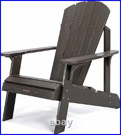 Adirondack Chair Weather Resistant, SNAN Oversized Fade-Resistant Poly Lumber Ch