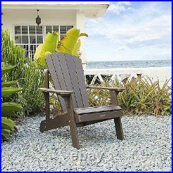 Adirondack Chair Weather Resistant, SNAN Oversized Fade-Resistant Poly Lumber Ch