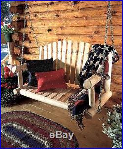 Adirondack Natural Cedar Wood Porch Swing with Chain ID 44