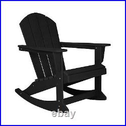 Adirondack Rocking Chair Furniture Outdoor Indoor Patio Poly Seat Garden Balcony