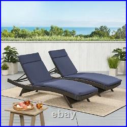 Albany Outdoor Fabric Chaise Lounge Cushions (Set of 2) CUSHIONS ONLY