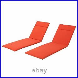 Albany Outdoor Water-Resistant Fabric Chaise Lounge Cushions (Set of 2)