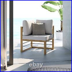 Aluminum Outdoor Sectional Corner Sofa Seat White TK Classics