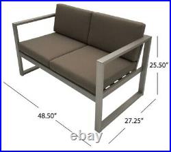 Aluminum Patio Sectional Sofa Table Set Cushioned Couch Outdoor Furniture