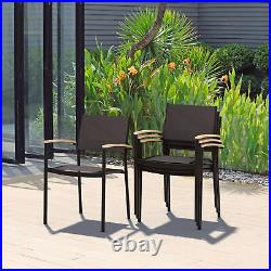 Amazonia Busset 5-Piece Outdoor Dining Set Teak Finish Ideal for Patios