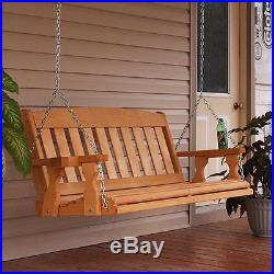 Amish Heavy Duty 800 Lb Mission Treated Porch Swing With Cupholders