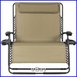BCP 2-Person Double Wide Zero Gravity Chair with Cup Holders