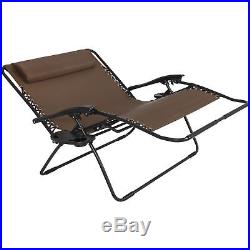 BCP 2-Person Double Wide Zero Gravity Chair with Cup Holders