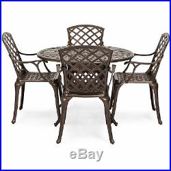 BCP 5-Piece All-Weather Cast Aluminum Patio Dining Set with 4 Chairs