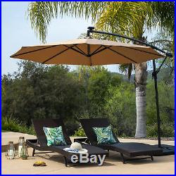 BCP Adjustable Wicker Chaise Lounge Chair Brown