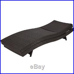BCP Outdoor Patio Furniture Wicker Rattan Adjustable Pool Chaise Lounge Chair