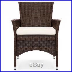 BCP Set of 2 Patio Wicker Dining Chairs Brown