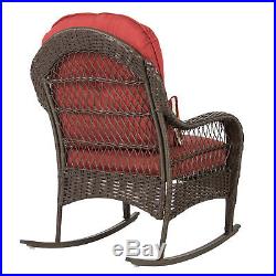 BCP Wicker Rocking Chair Patio Deck Furniture All Weather Proof With Cushions