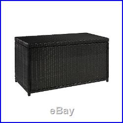 BCP Wicker Storage Deck Box Black