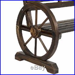 BCP Wooden Wagon Wheel Bench