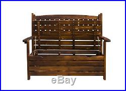 BIRCHTREE Garden Bench 2 Seater Storage Box Chair Wood Patio Deck Patio Outdoor