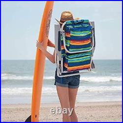 Bahama Backpack Beach Chair 2 Pack (Sailfish and Palms), Aluminum, Multicolor
