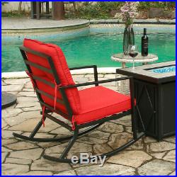 Bali Outdoor 2PCS Modern Outdoor Patio Rocking Chairs Furniture Thick Cushions