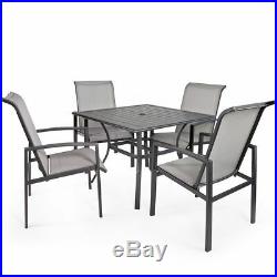 Barton 5 Piece Outdoor Patio Dining Table and Chair Set Outdoor Power Coated