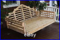 Beautiful 5' Cedar Custom Marlboro Porch Swing Bed Amish Made NEW FREE SHIPPING