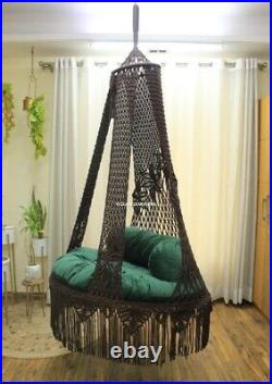 Beautiful Macrame Swing, Swing Bed, indoor Hammock, indoor Swing Chair