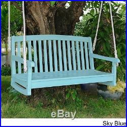 Bench Swing Outdoor Patio Porch Hanging Awning Wood Furniture Garden Deck Seat