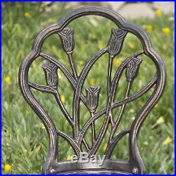 Best Choice Products Cast Aluminum Patio Bistro Furniture Set in Antique Copper