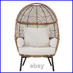 Better Homes & Gardens Ventura Boho Stationary Wicker Egg Chair, Patio Furniture