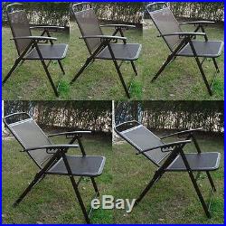 Bistro Patio set 3pc Folding Table/Chair Outdoor Furniture Wrought Iron CAFE set