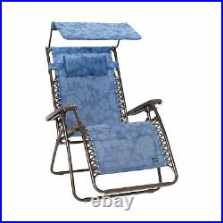 Bliss Hammocks 30 Wide XL Gravity Free Lounge Chair with Adjustable Canopy