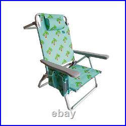 Bliss Hammocks Folding Beach Chair With Towel Rack 275 Lb. Weight Capacity