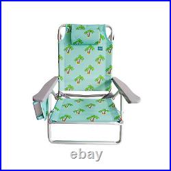 Bliss Hammocks Folding Beach Chair With Towel Rack 275 Lb. Weight Capacity