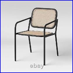 Boda 2pk Caning Patio Dining Chairs Black Project 62