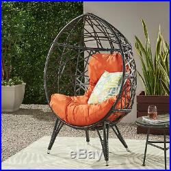 Bodee Outdoor Wicker Teardrop Chair with Cushion