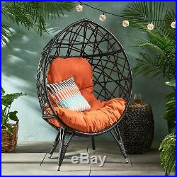 Bodee Outdoor Wicker Teardrop Chair with Cushion