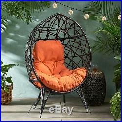 Bodee Outdoor Wicker Teardrop Chair with Cushion