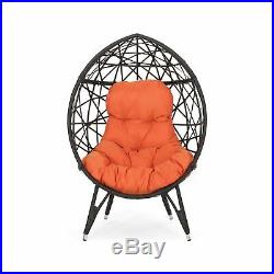 Bodee Outdoor Wicker Teardrop Chair with Cushion